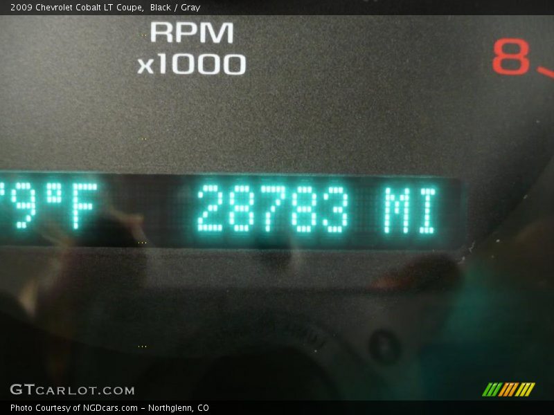 Black / Gray 2009 Chevrolet Cobalt LT Coupe