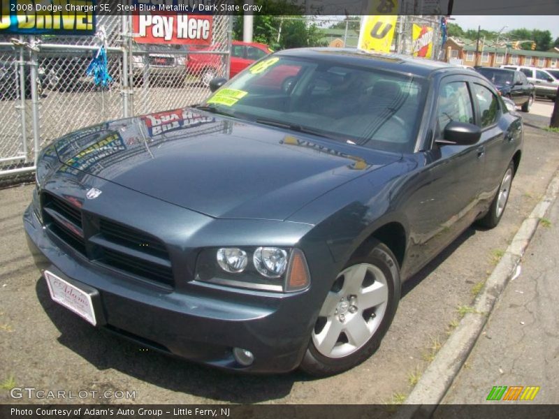 Steel Blue Metallic / Dark Slate Gray 2008 Dodge Charger SE