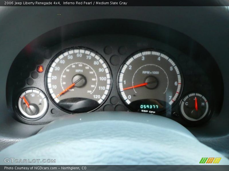 Inferno Red Pearl / Medium Slate Gray 2006 Jeep Liberty Renegade 4x4