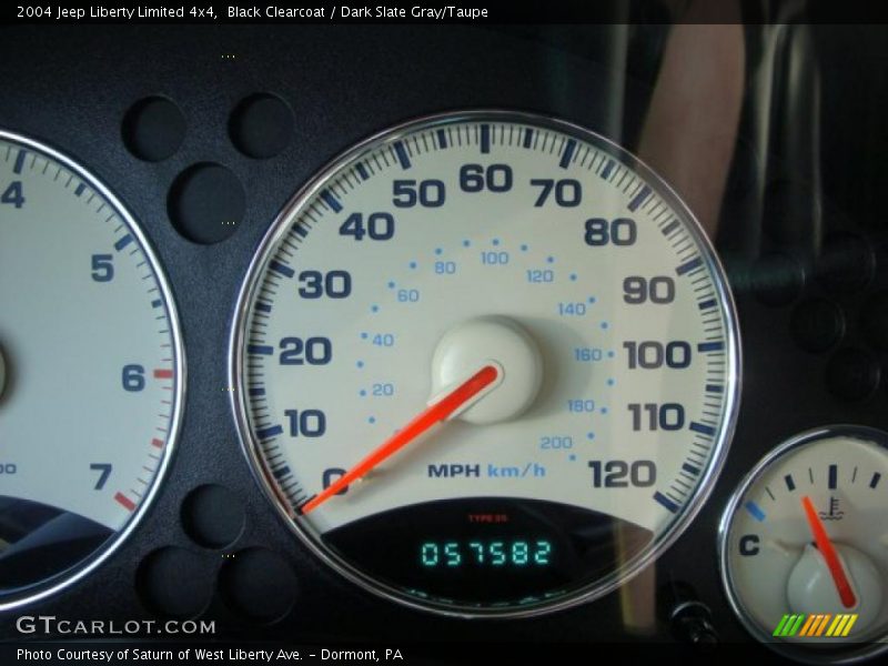 Black Clearcoat / Dark Slate Gray/Taupe 2004 Jeep Liberty Limited 4x4