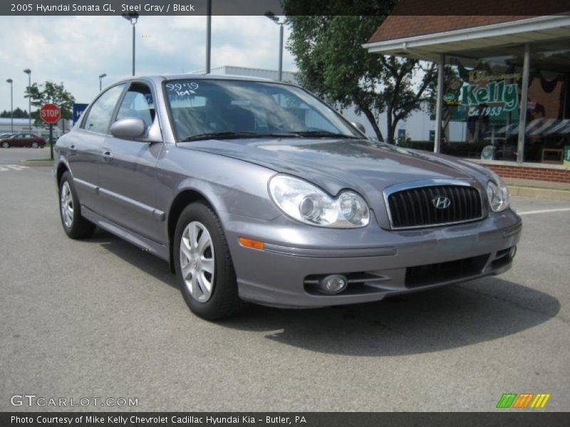 Steel Gray / Black 2005 Hyundai Sonata GL