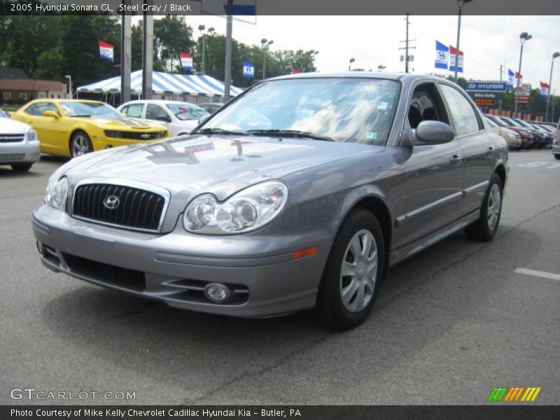 Steel Gray / Black 2005 Hyundai Sonata GL