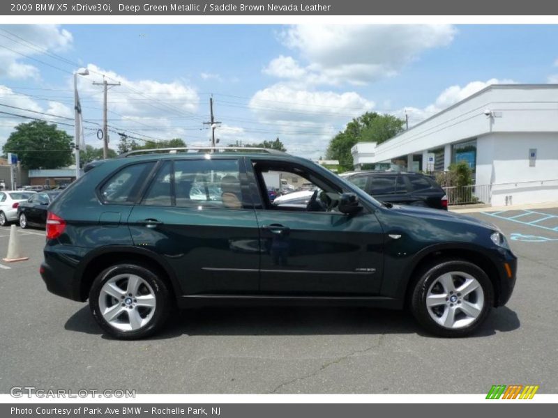 Deep Green Metallic / Saddle Brown Nevada Leather 2009 BMW X5 xDrive30i