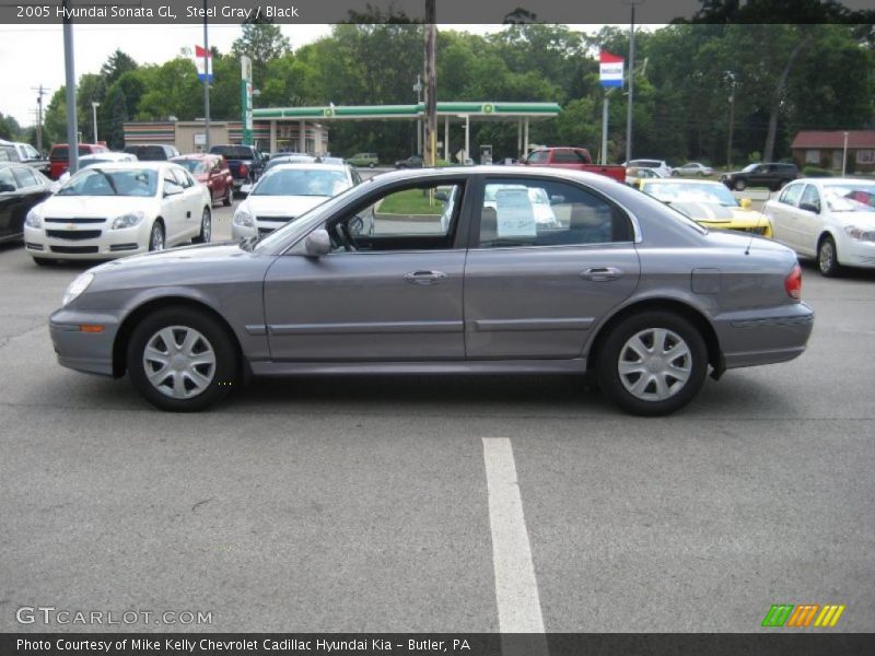 Steel Gray / Black 2005 Hyundai Sonata GL