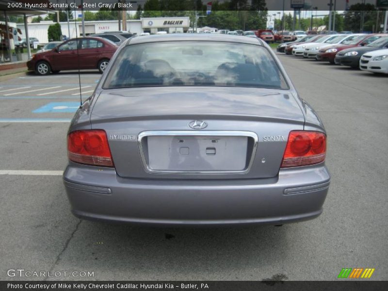 Steel Gray / Black 2005 Hyundai Sonata GL