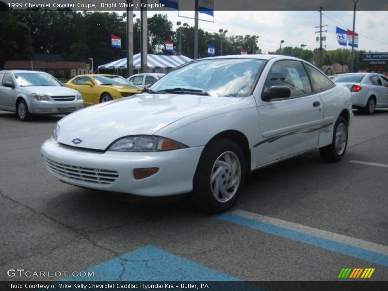 Bright White / Graphite 1999 Chevrolet Cavalier Coupe