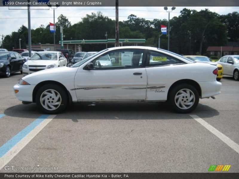 Bright White / Graphite 1999 Chevrolet Cavalier Coupe
