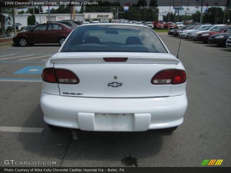 Bright White / Graphite 1999 Chevrolet Cavalier Coupe