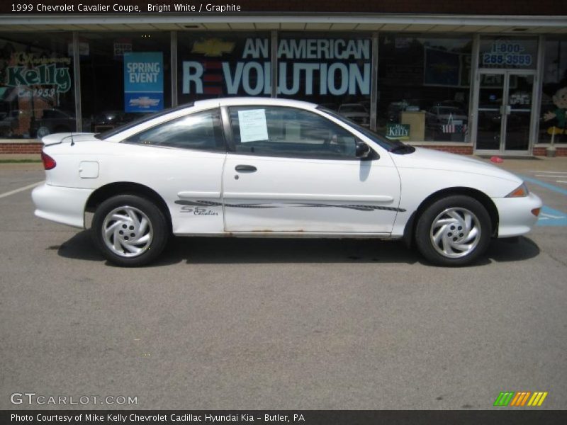 Bright White / Graphite 1999 Chevrolet Cavalier Coupe