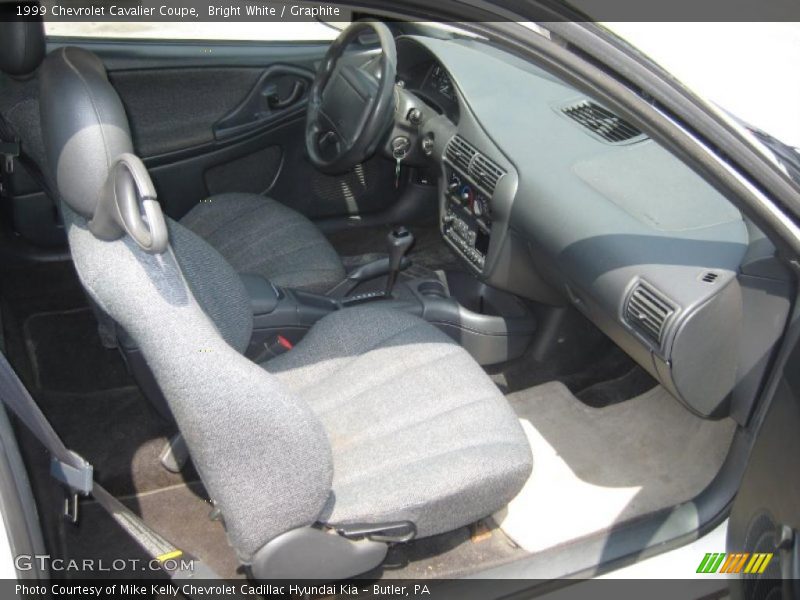 Bright White / Graphite 1999 Chevrolet Cavalier Coupe