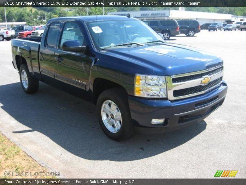 Imperial Blue Metallic / Light Titanium/Dark Titanium 2010 Chevrolet Silverado 1500 LTZ Extended Cab 4x4