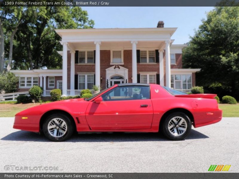 Brilliant Red / Gray 1989 Pontiac Firebird Trans Am Coupe