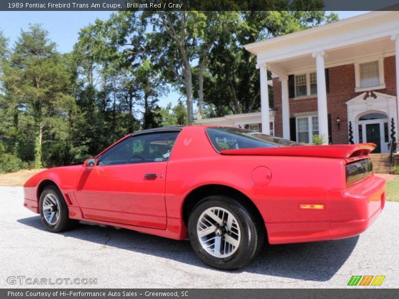 Brilliant Red / Gray 1989 Pontiac Firebird Trans Am Coupe