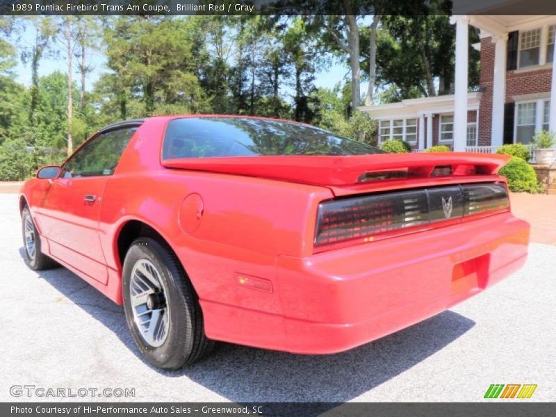 Brilliant Red / Gray 1989 Pontiac Firebird Trans Am Coupe