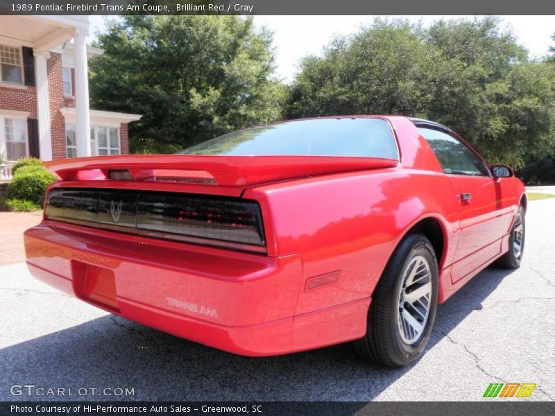 Brilliant Red / Gray 1989 Pontiac Firebird Trans Am Coupe