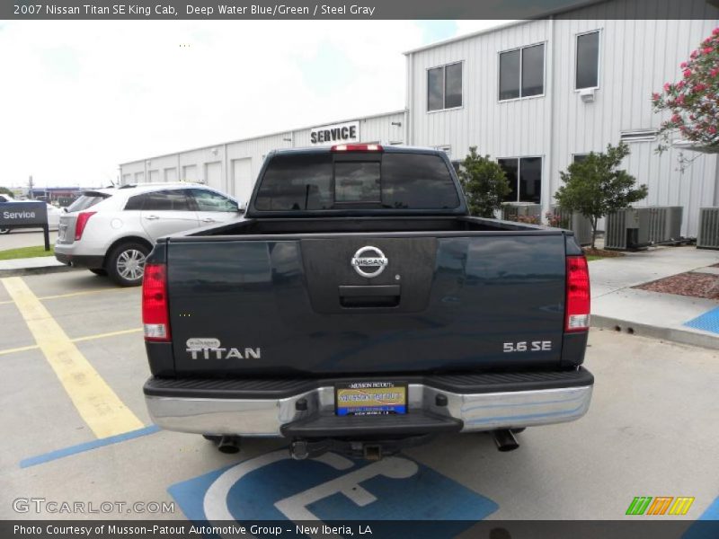 Deep Water Blue/Green / Steel Gray 2007 Nissan Titan SE King Cab