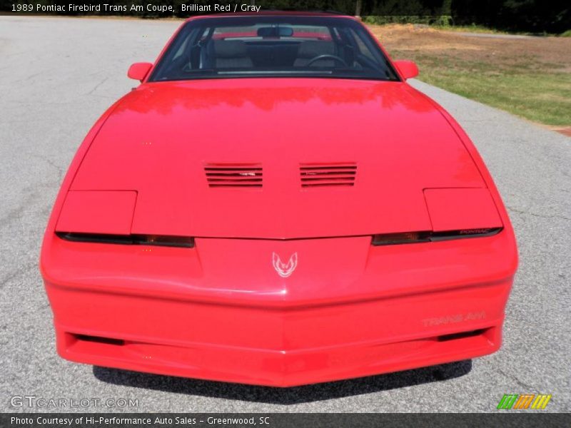 Brilliant Red / Gray 1989 Pontiac Firebird Trans Am Coupe