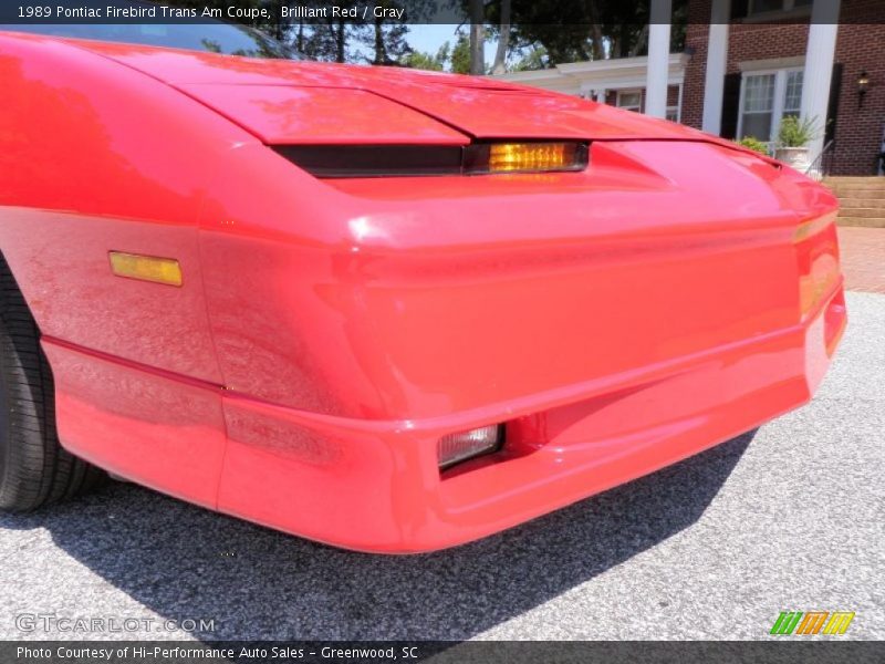 Brilliant Red / Gray 1989 Pontiac Firebird Trans Am Coupe