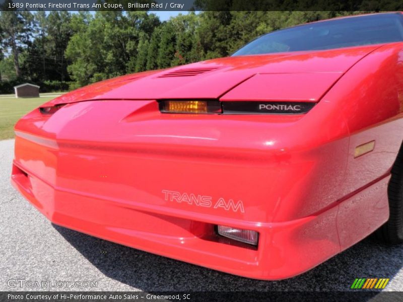 Brilliant Red / Gray 1989 Pontiac Firebird Trans Am Coupe