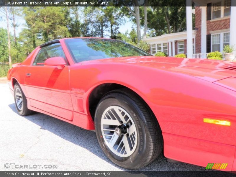 Brilliant Red / Gray 1989 Pontiac Firebird Trans Am Coupe