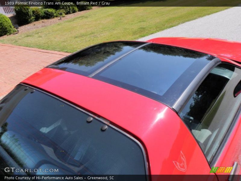 Brilliant Red / Gray 1989 Pontiac Firebird Trans Am Coupe