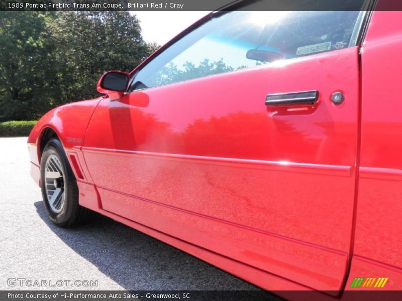 Brilliant Red / Gray 1989 Pontiac Firebird Trans Am Coupe