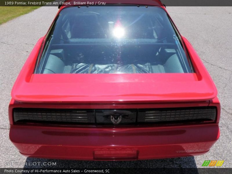 Brilliant Red / Gray 1989 Pontiac Firebird Trans Am Coupe