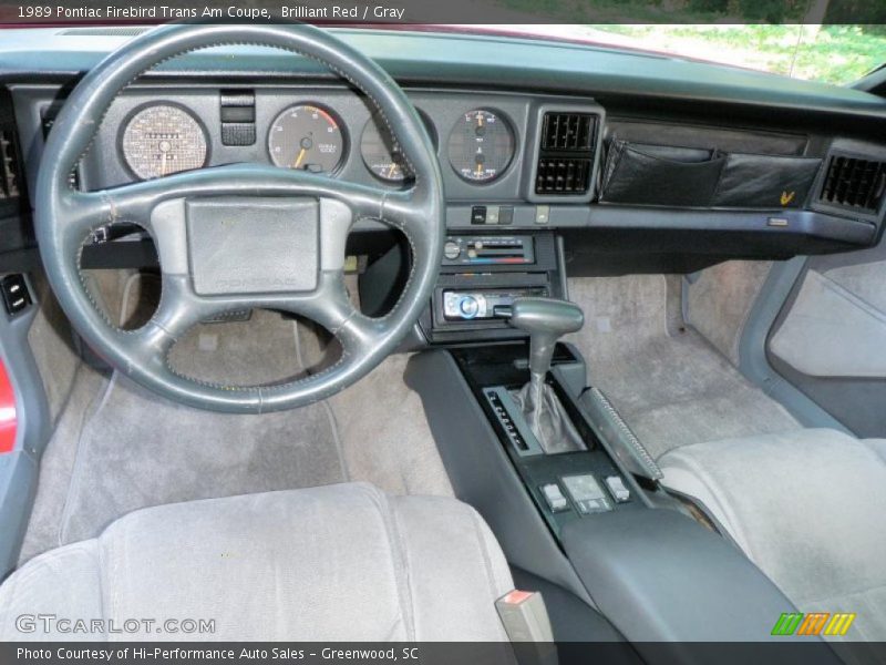 Brilliant Red / Gray 1989 Pontiac Firebird Trans Am Coupe