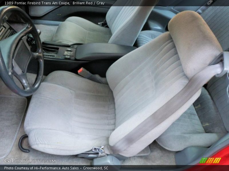 Brilliant Red / Gray 1989 Pontiac Firebird Trans Am Coupe