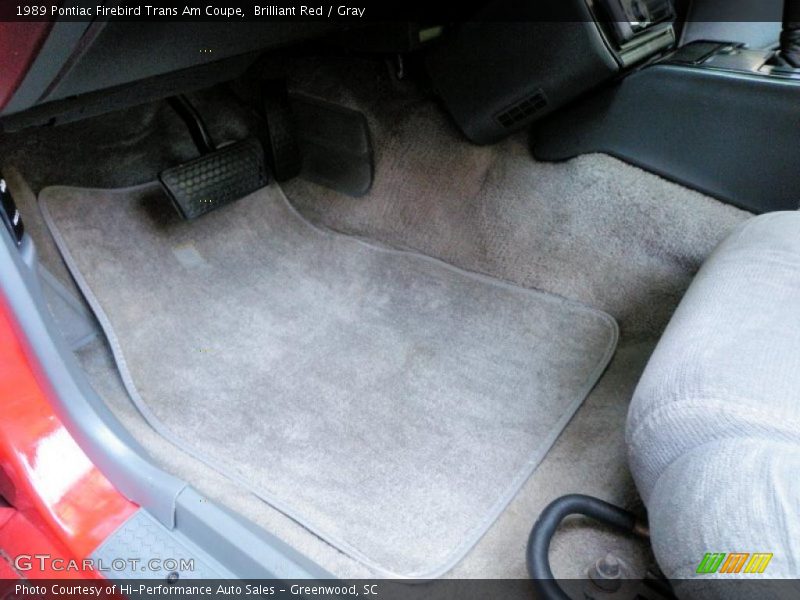 Brilliant Red / Gray 1989 Pontiac Firebird Trans Am Coupe