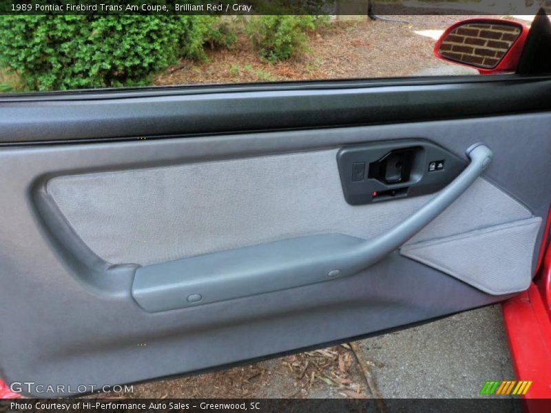 Brilliant Red / Gray 1989 Pontiac Firebird Trans Am Coupe