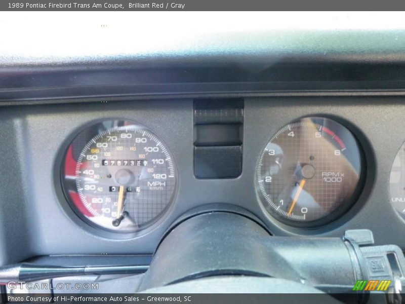 Brilliant Red / Gray 1989 Pontiac Firebird Trans Am Coupe