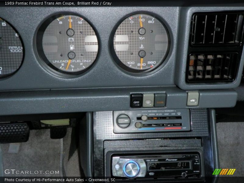 Brilliant Red / Gray 1989 Pontiac Firebird Trans Am Coupe