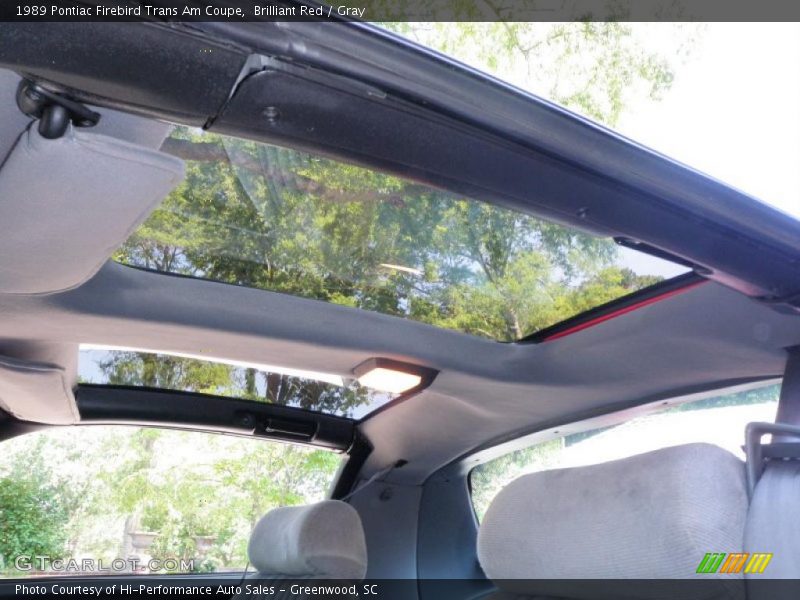 Brilliant Red / Gray 1989 Pontiac Firebird Trans Am Coupe