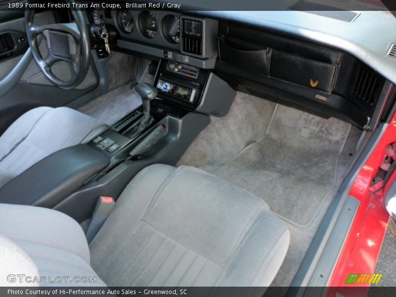 Brilliant Red / Gray 1989 Pontiac Firebird Trans Am Coupe
