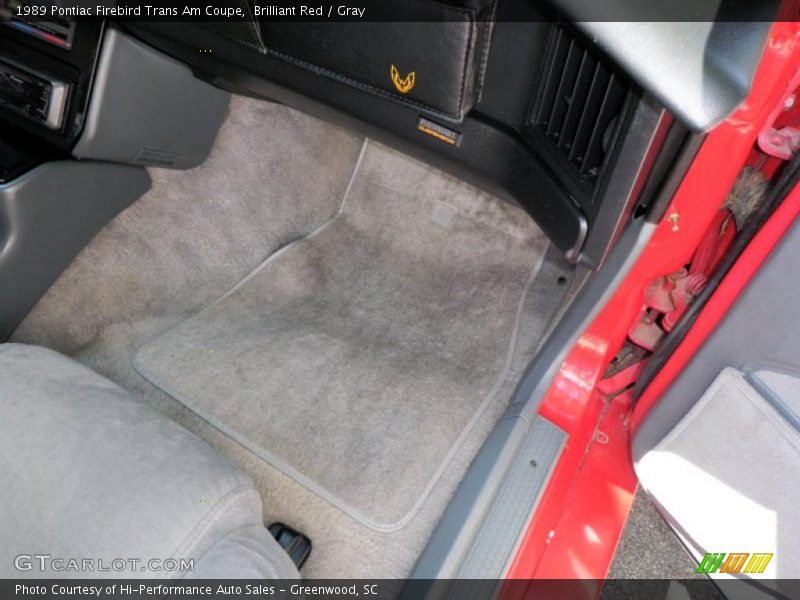 Brilliant Red / Gray 1989 Pontiac Firebird Trans Am Coupe