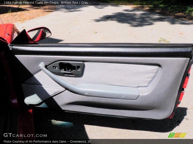 Brilliant Red / Gray 1989 Pontiac Firebird Trans Am Coupe