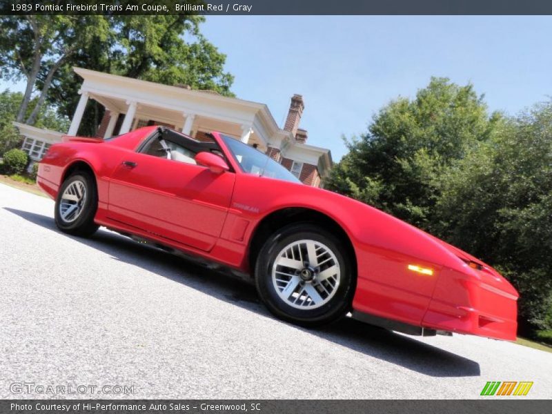 Brilliant Red / Gray 1989 Pontiac Firebird Trans Am Coupe