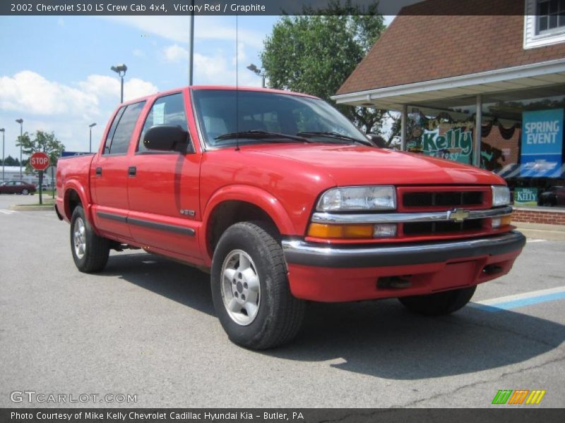 Victory Red / Graphite 2002 Chevrolet S10 LS Crew Cab 4x4