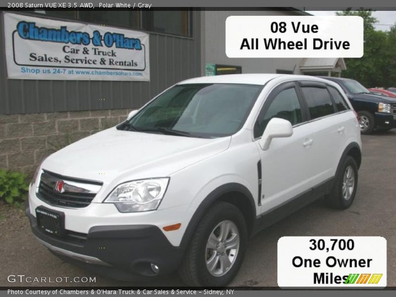 Polar White / Gray 2008 Saturn VUE XE 3.5 AWD