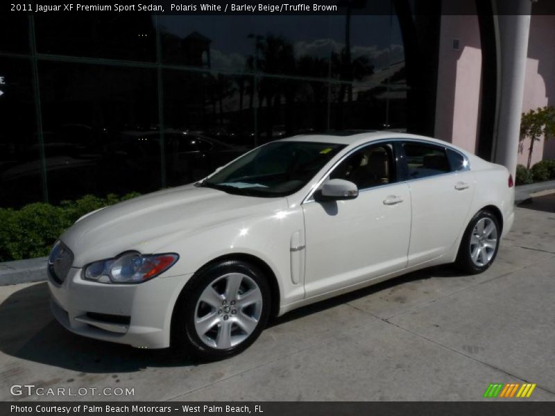 Polaris White / Barley Beige/Truffle Brown 2011 Jaguar XF Premium Sport Sedan