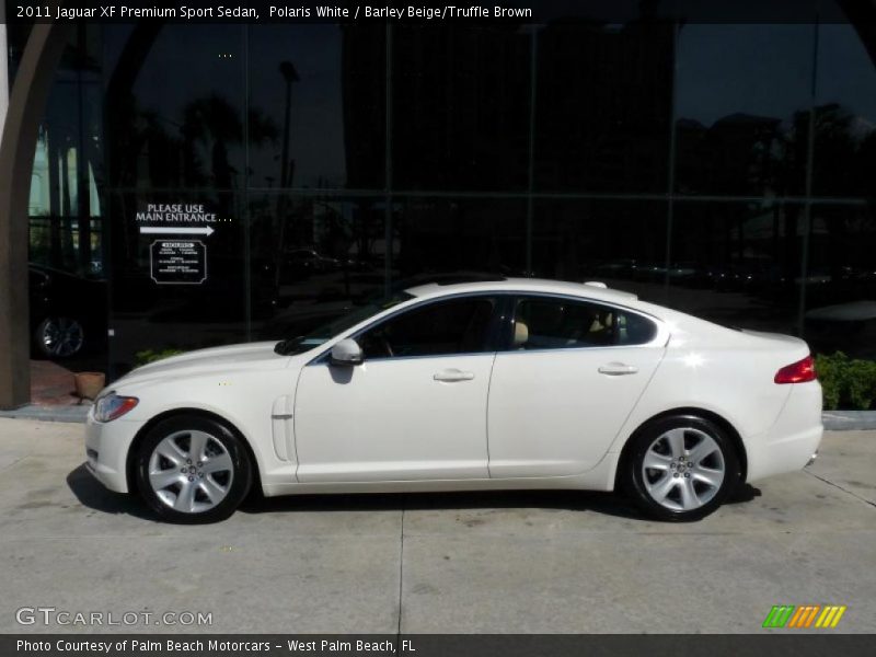 Polaris White / Barley Beige/Truffle Brown 2011 Jaguar XF Premium Sport Sedan