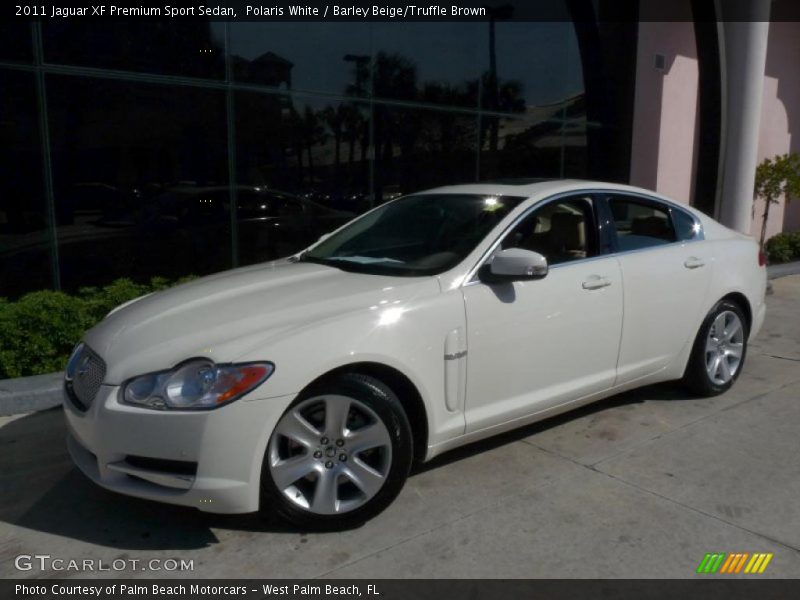 Polaris White / Barley Beige/Truffle Brown 2011 Jaguar XF Premium Sport Sedan