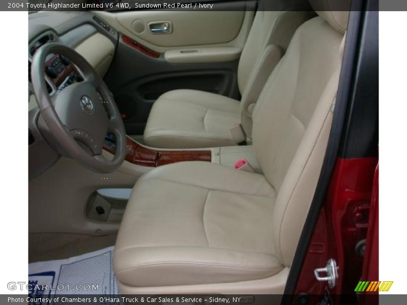 Sundown Red Pearl / Ivory 2004 Toyota Highlander Limited V6 4WD