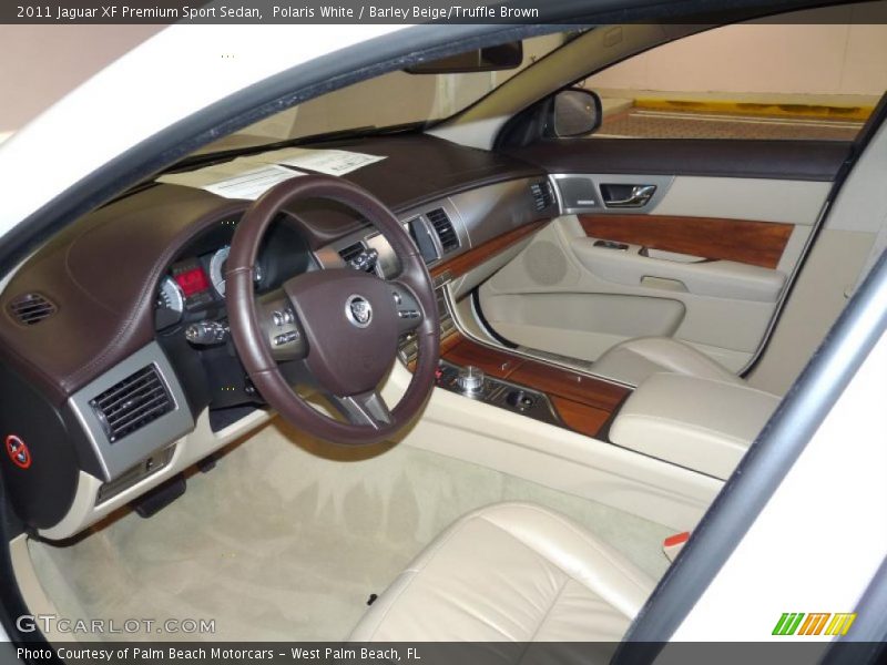 Polaris White / Barley Beige/Truffle Brown 2011 Jaguar XF Premium Sport Sedan