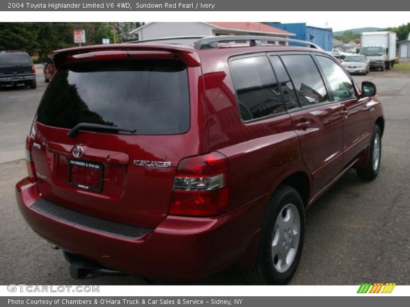 Sundown Red Pearl / Ivory 2004 Toyota Highlander Limited V6 4WD