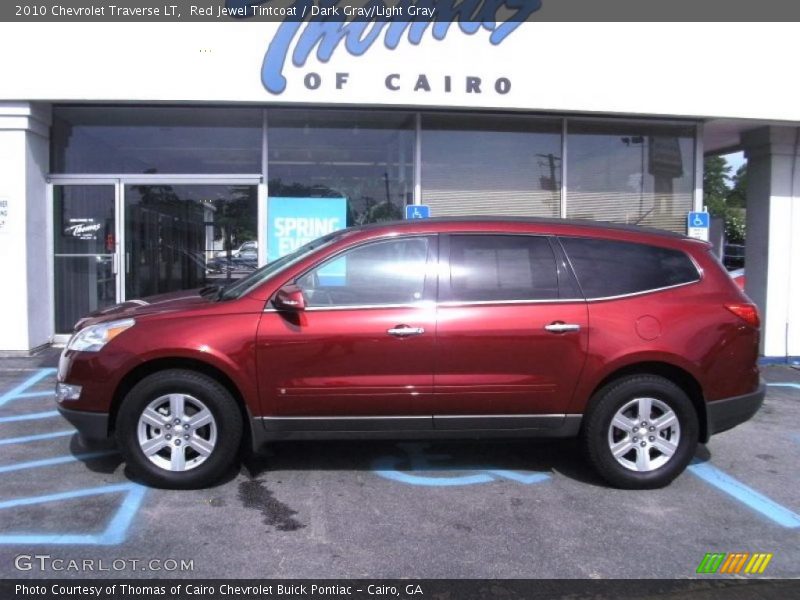 Red Jewel Tintcoat / Dark Gray/Light Gray 2010 Chevrolet Traverse LT