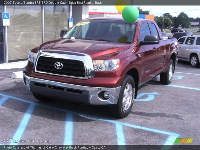 Salsa Red Pearl / Black 2007 Toyota Tundra SR5 TRD Double Cab
