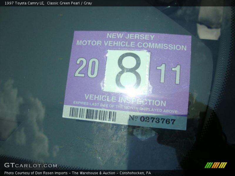 Classic Green Pearl / Gray 1997 Toyota Camry LE