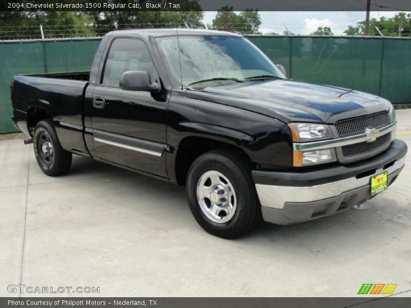 Black / Tan 2004 Chevrolet Silverado 1500 Regular Cab